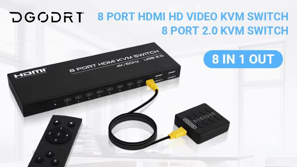 Amazon.com: 8 Port HDMI KVM Switch, 4K@60Hz 8 in 1 Out HDMI